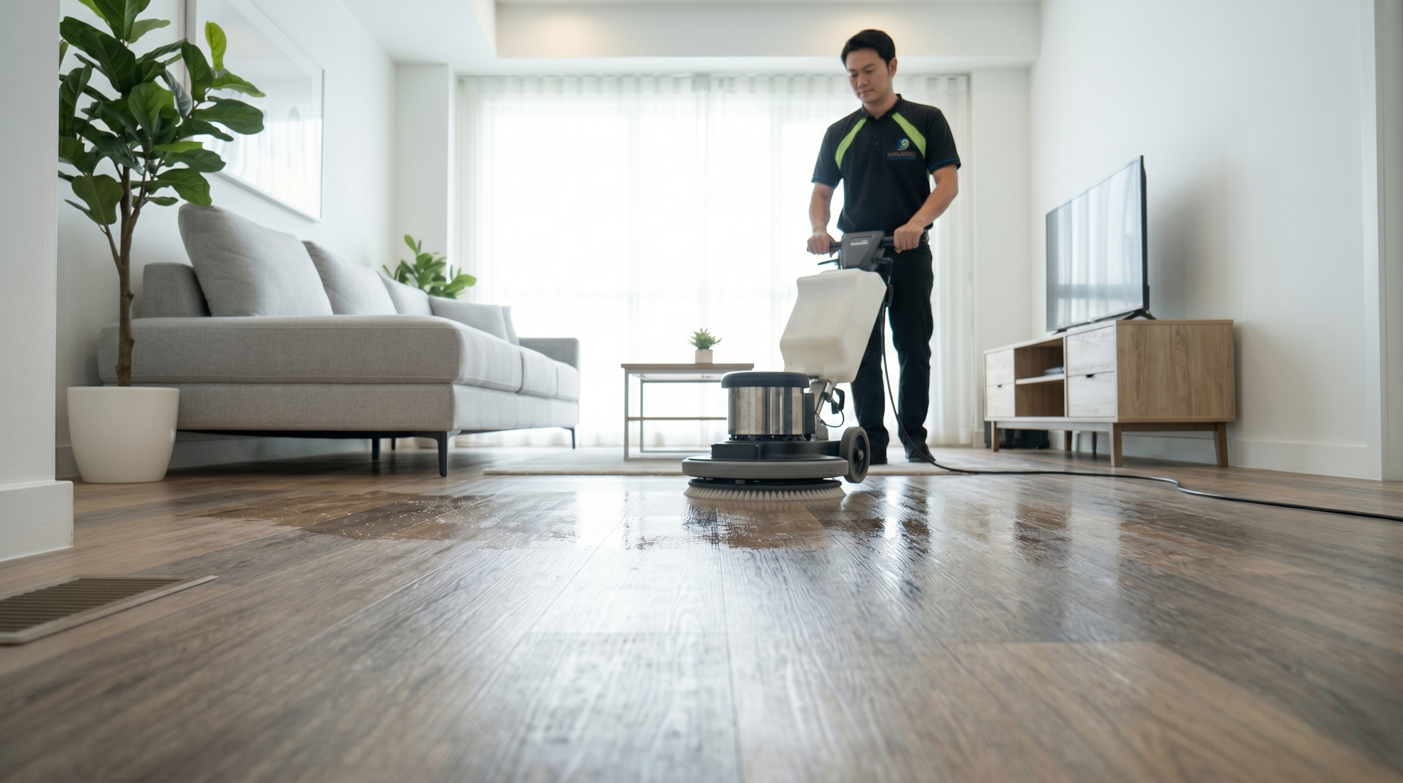 Vinyl floor deep cleaning